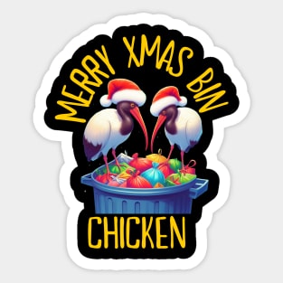 Bin Chicken Christmas Sticker